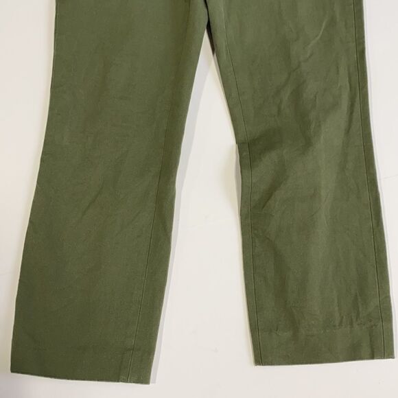 Everlane The Side-Zip Stretch‎ Ponte Crop Cotton Pants In Green Size 2 - Picture 7 of 12